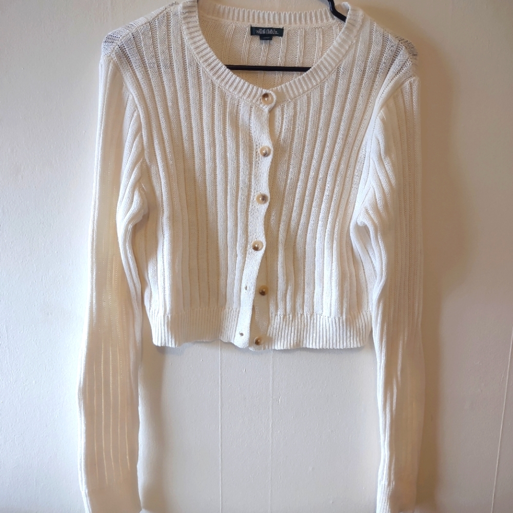 Cream colored cropped Wild Fable cardigan size L